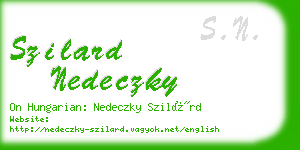 szilard nedeczky business card